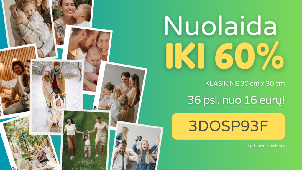 Fotoknygų nuolaidų kodas 3DOSP93F